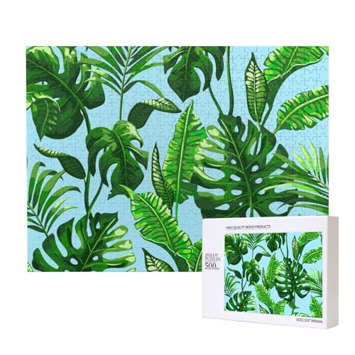 Tropische Palmblätter,500 Teile Holzpuzzle Familienspiel Puzzles für Erwachsene Teenager Heimdekoration Tropische Palmblätter,500 Teile Holzpuzzle Familienspiel Puzzles für Erwachsene Teenager Heimdekoration von EgoMed