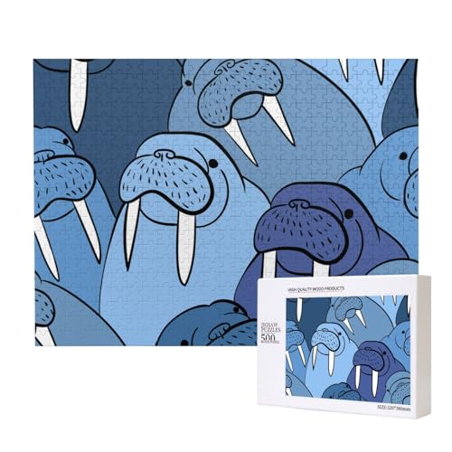 Wand des Walrosses,500 Teile Holzpuzzle Familienspiel Puzzles für Erwachsene Teenager Heimdekoration Wand des Walrosses,500 Teile Holzpuzzle Familienspiel Puzzles für Erwachsene Teenager Heimdekoration von EgoMed