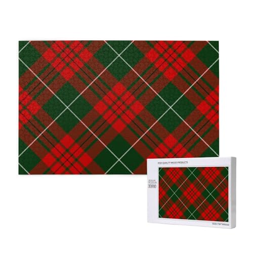 Weihnachts-Schottenkaro,1000 Teile Holzpuzzle Familienspiel Puzzles für Erwachsene Teenager Heimdekoration Weihnachts-Schottenkaro,1000 Teile Holzpuzzle Familienspiel Puzzles für Erwachsene Teenager Heimdekoration von EgoMed