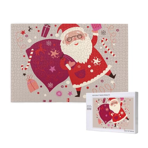 Weihnachtsmann,1000 Teile Holzpuzzle Familienspiel Puzzles für Erwachsene Teenager Heimdekoration Weihnachtsmann,1000 Teile Holzpuzzle Familienspiel Puzzles für Erwachsene Teenager Heimdekoration von EgoMed