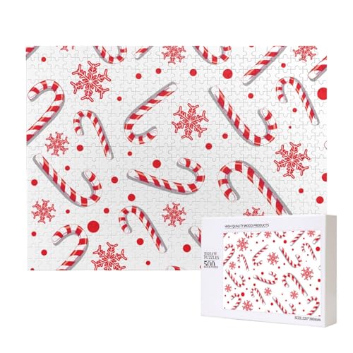 Weihnachtsrote Zuckerstange,500 Teile Holzpuzzle Familienspiel Puzzles für Erwachsene Teenager Heimdekoration Weihnachtsrote Zuckerstange,500 Teile Holzpuzzle Familienspiel Puzzles für Erwachsene Teenager Heimdekoration von EgoMed