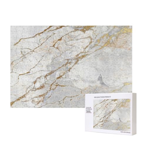 Weiß Grau Silber Perlmutt Gold Pinsel Marmor,300 Teile Holzpuzzle Familienspiel Puzzles für Erwachsene Teenager Heimdekoration Weiß Grau Silber Perlmutt Gold Pinsel Marmor,300 Teile Holzpuzzle Familienspiel Puzzles für Erwachsene Teenager Heimdekoration von EgoMed