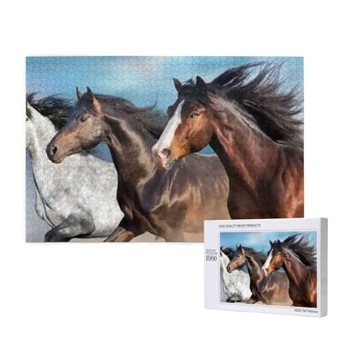 Weiße Pferde,1000 Teile Holzpuzzle Familienspiel Puzzles für Erwachsene Teenager Heimdekoration Weiße Pferde,1000 Teile Holzpuzzle Familienspiel Puzzles für Erwachsene Teenager Heimdekoration von EgoMed