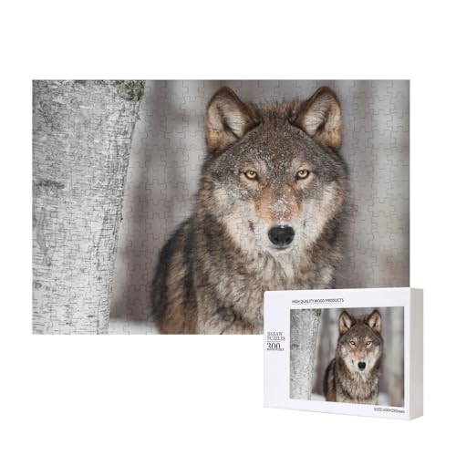 Wilder Wolf Druck,300 Teile Holzpuzzle Familienspiel Puzzles für Erwachsene Teenager Heimdekoration Wilder Wolf Druck,300 Teile Holzpuzzle Familienspiel Puzzles für Erwachsene Teenager Heimdekoration von EgoMed