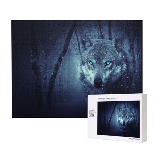 Wilder Wolf gedruckt,500 Teile Holzpuzzle Familienspiel Puzzles für Erwachsene Teenager Heimdekoration Wilder Wolf gedruckt,500 Teile Holzpuzzle Familienspiel Puzzles für Erwachsene Teenager Heimdekoration von EgoMed