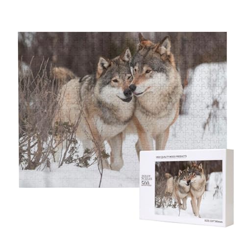 Wolf-Musterdruck,500 Teile Holzpuzzle Familienspiel Puzzles für Erwachsene Teenager Heimdekoration Wolf-Musterdruck,500 Teile Holzpuzzle Familienspiel Puzzles für Erwachsene Teenager Heimdekoration von EgoMed