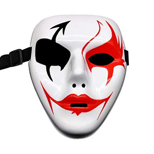 Egujiwa Halloween Horror Clown Masken Kunststoff Maskerade Party Maske Gruselige Clowns Karneval Maske (D) von Egujiwa