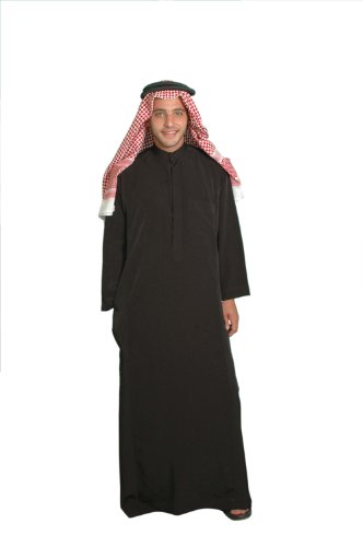 Egypt Bazar Dreiteiliges Araber Scheich Kostüm Scheichkostüm, Karnevalskostüm - Faschingskostüm- Größe: XL, schwarz von Egypt Bazar