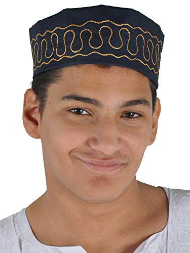 Egypt Bazar Traditionelle Arabische Kopfbedeckung - Araber - Karnevalskostüm/Farbe: nachtblau-gold von Egypt Bazar