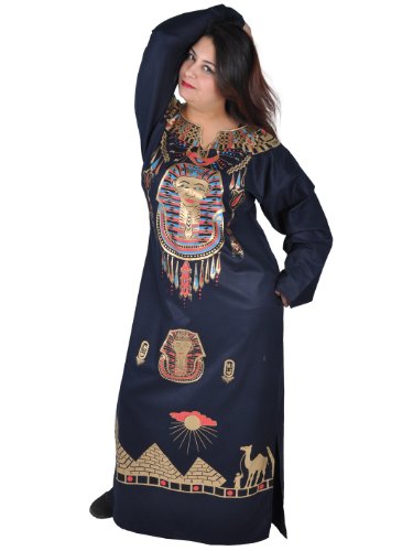 Kleopatra Pharao Kostüm, Fasching Fastnacht Karneval Kleider aus dem Orient Ägypterin, dunkelblau (40-42 (M)) von Egypt Bazar