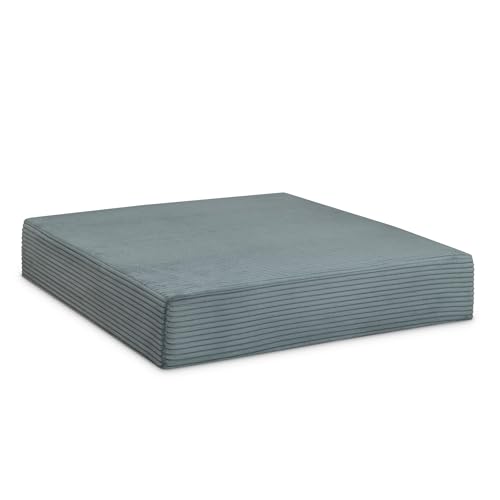 Ehrenkind® Hüpfpolster 80 x 80 x 15 cm aus hochwertigem Cord | Made in Germany Hüpfmatratze für Kinder ab 3 Jahre bis 40 kg | Sprungpolster Blaugrün von Ehrenkind