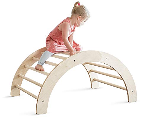 Ehrenkind® Kletterbogen nach Pikler klappbar | Massives Buchen-Holz FSC® Zertifiziert | Klettergerüst | Kletterbogen für Kinder und Baby | Indoor Klettergerüst Kinder ab 10 Monate von Ehrenkind