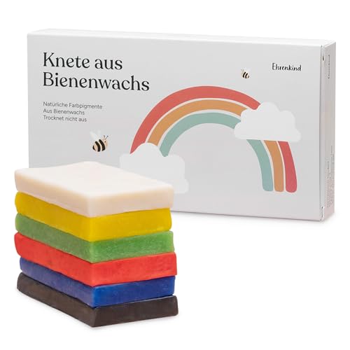 Ehrenkind® Knete aus Bienenwachs | Trocknet Nicht aus | Ungiftig | 100% natürliche Inhaltsstoffe | Knete ab 3 Jahre | Kinderknete | Made in EU von Ehrenkind