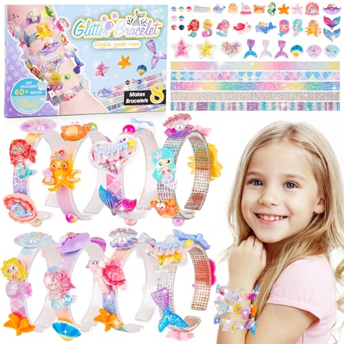Geschenke Mädchen 7 6 8 5 9 Jahre: Basteln Mädchen 8 6 7 9 Jahre Meerjungfrauen Armbänder Selber Machen Kinder Geburtstagsgeschenk Mädchen Spielzeug Bastelset Kinder ab 5-10 Jahre Armband Basteln Set von Eichhoo