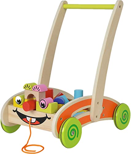 Eichhorn 100001833, Spiel- und Lauflernwagen - teilmontiert - mit 35 bunten Bausteinen aus Holz - 39 x 26 x 48 cm Eichhorn 100001833, Spiel- und Lauflernwagen - teilmontiert - mit 35 bunten Bausteinen aus Holz - 39 x 26 x 48 cm von Eichhorn