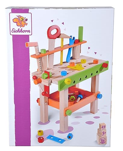 Eichhorn 100001844 - Werkbank inkl. Zubehör, 49-TLG., 19x42x39cm, Lindenholz Eichhorn 100001844 - Werkbank inkl. Zubehör, 49-TLG., 19x42x39cm, Lindenholz von Eichhorn
