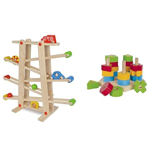 Eichhorn 100002029 Große Rollbahn aus Kiefernholz, 7-teilig, mit 6 Rollelementen & 100002087 Steckplatte, 21-teilig, Buchenholz, 5 Verschiedene Stecksymbole Eichhorn 100002029 Große Rollbahn aus Kiefernholz, 7-teilig, mit 6 Rollelementen & 100002087 Steckplatte, 21-teilig, Buchenholz, 5 Verschiedene Stecksymbole von Eichhorn