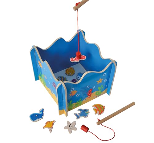 Eichhorn 100002089 - Angelspiel mit Zwei Angeln, Holzspielzeug, Geschicklichkeit, ab 3 Jahren, 16 teilig, Mehrfarbig Eichhorn 100002089 - Angelspiel mit Zwei Angeln, Holzspielzeug, Geschicklichkeit, ab 3 Jahren, 16 teilig, Mehrfarbig von Eichhorn