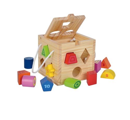 Eichhorn 100002092 Steckwürfel aus Holz, Kiefernholz, Motorikwürfel mit 12 Steckbausteinen, Holzspielzeug für Kinder ab 12 Monaten, Größe: 14,5x14,5x14,5 cm Eichhorn 100002092 Steckwürfel aus Holz, Kiefernholz, Motorikwürfel mit 12 Steckbausteinen, Holzspielzeug für Kinder ab 12 Monaten, Größe: 14,5x14,5x14,5 cm von Eichhorn
