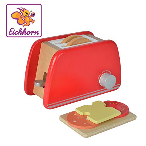 Eichhorn 100002487 - Toaster aus Holz mit Zubehör, 7-TLG., 11x19x11,5cm, Birkenholz von Eichhorn