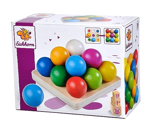 Eichhorn 100003462 Kugel-Sortierspiel, Geschicklichkeitsspiel mit 14 farbigen Kugeln, Motorikspiel für Kinder ab 12 Monaten Eichhorn 100003462 Kugel-Sortierspiel, Geschicklichkeitsspiel mit 14 farbigen Kugeln, Motorikspiel für Kinder ab 12 Monaten von Eichhorn