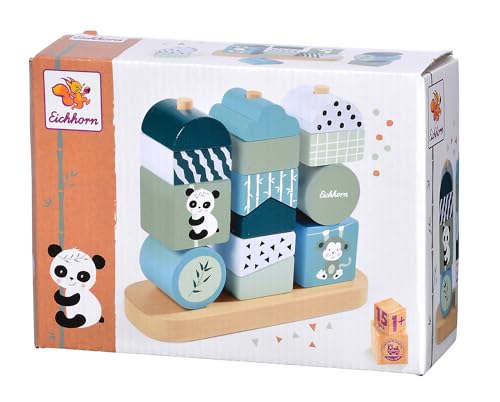 Eichhorn - Panda Steckspiel mit 14 Bausteinen zur Förderung der Hand-Auge Koordination, Motorikspielzeug aus Birkenholz, 6x16x12cm, ab 1 Jahr Eichhorn - Panda Steckspiel mit 14 Bausteinen zur Förderung der Hand-Auge Koordination, Motorikspielzeug aus Birkenholz, 6x16x12cm, ab 1 Jahr von Eichhorn