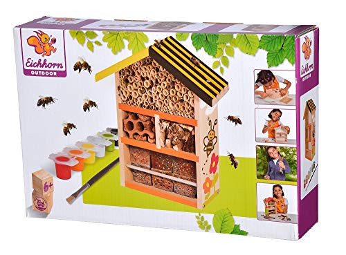 Eichhorn 100004584 Bienenhaus zum Zusammenbauen und Bemalen, inkl. Pinsel und Farbe, 10x26x21cm, Lindenholz, BSK, 6J+, bunt Eichhorn 100004584 Bienenhaus zum Zusammenbauen und Bemalen, inkl. Pinsel und Farbe, 10x26x21cm, Lindenholz, BSK, 6J+, bunt von Eichhorn