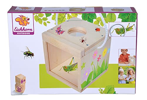 Eichhorn - Outdoor Insekten-Beobachtungsbox, zum zusammenbauen und bemalen, inkl. Farbe und Pinsel, 12x12x12 cm groß, aus Lindenholz, ab 6 Jahren von Eichhorn