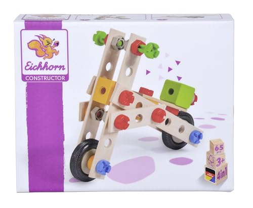 Eichhorn - Constructor Motorroller, vielseitiges Holzspielzeug, 65-TLG, 4 Verschiedene Modelle, 100 Prozent FSC zertifiziertes Buchenholz, Klimaneutral hergestellt, ab 3 J. Eichhorn - Constructor Motorroller, vielseitiges Holzspielzeug, 65-TLG, 4 Verschiedene Modelle, 100 Prozent FSC zertifiziertes Buchenholz, Klimaneutral hergestellt, ab 3 J. von Eichhorn