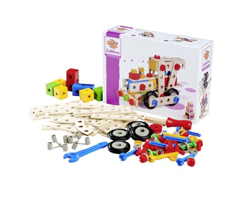 Eichhorn/Heros 100039027 - Constructor groÃe Lok, 100-teilig - Holz-Konstruktionsset - 4 Verschiedene Modelvarianten baubar - Made in Germany Eichhorn/Heros 100039027 - Constructor groÃe Lok, 100-teilig - Holz-Konstruktionsset - 4 Verschiedene Modelvarianten baubar - Made in Germany von Eichhorn