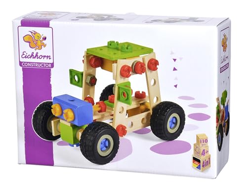 Eichhorn 100039028 - Constructor-Buggy 110-tlg., Holz-Konstruktions-Set, 4 Verschiedene Modellvarianten baubar, Beachbuggy, Trike, Minibuggy, Quad, FSC 100% Zertifiziertes Buchenholz, Made in Germany Eichhorn 100039028 - Constructor-Buggy 110-tlg., Holz-Konstruktions-Set, 4 Verschiedene Modellvarianten baubar, Beachbuggy, Trike, Minibuggy, Quad, FSC 100% Zertifiziertes Buchenholz, Made in Germany von Eichhorn