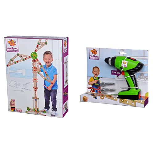 Eichhorn 100039046 - Constructor Windrad - vielseitiges Holzspielzeug 300 Bauteile, ab 6 Jahren & 100039050 - Handschrauber für Heros Constructor, mechanisch betrieben, inkl. Wechselaufsatz,15x4x12cm Eichhorn 100039046 - Constructor Windrad - vielseitiges Holzspielzeug 300 Bauteile, ab 6 Jahren & 100039050 - Handschrauber für Heros Constructor, mechanisch betrieben, inkl. Wechselaufsatz,15x4x12cm von Eichhorn