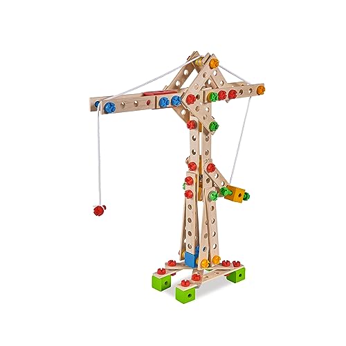 Eichhorn Constructor Kran, vielseitiges Holzspielzeug, 170 Bauteile, 5 Verschiedene Konstruktionen, für Kinder ab 6 Jahren Eichhorn Constructor Kran, vielseitiges Holzspielzeug, 170 Bauteile, 5 Verschiedene Konstruktionen, für Kinder ab 6 Jahren von Eichhorn