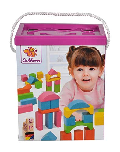 Eichhorn 100088011 75 pastellfarbene bunte Holzbausteine in Aufbewahrungsbox und Sortierdeckel, FSC 1 zertifiziertes Buchenholz, Motorikspielzeug geeignet für Kinder ab 1 Jahr Eichhorn 100088011 75 pastellfarbene bunte Holzbausteine in Aufbewahrungsbox und Sortierdeckel, FSC 1 zertifiziertes Buchenholz, Motorikspielzeug geeignet für Kinder ab 1 Jahr von Eichhorn