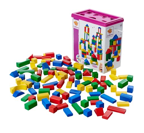 Eichhorn 100010171 100 bunte Holzbausteine in der Aufbewahrungsbox mit Kordel und Sortierdeckel, für Kinder ab 1 Jahr Eichhorn 100010171 100 bunte Holzbausteine in der Aufbewahrungsbox mit Kordel und Sortierdeckel, für Kinder ab 1 Jahr von Eichhorn