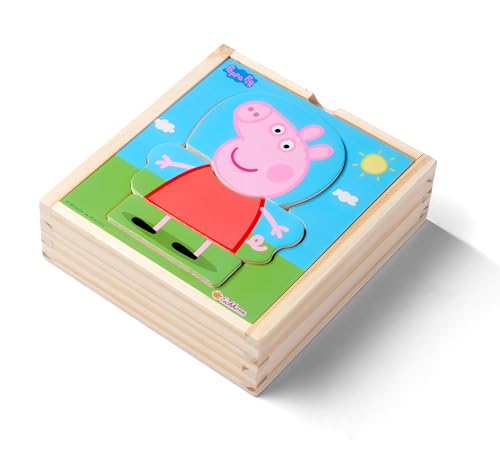 Eichhorn - Peppa Pig Umziehpuzzle - Verschiedene Kleidungsstücke zum verwandeln, bunt, Puzzle aus FSC zertifiziertem Holz, 14 teilig, 4x13x14 cm groß, ab Zwei Jahren Eichhorn - Peppa Pig Umziehpuzzle - Verschiedene Kleidungsstücke zum verwandeln, bunt, Puzzle aus FSC zertifiziertem Holz, 14 teilig, 4x13x14 cm groß, ab Zwei Jahren von Eichhorn