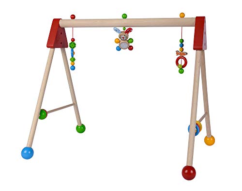 Eichhorn - Baby Spielbogen mit Hasenmotiv, Höhenverstellbar in 3 Stufen, aus 100 Prozent FSC zertifiziertem Buchenholz, unmontiert, ab 3 Monaten von Eichhorn