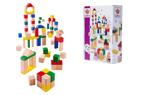 Eichhorn – 75 Bunte und naturfarbene Holzbausteine, fördert Feinmotorik und Konzentration, pro Stein 25mm groß, aus 100% FSC zertifiziertem Buchenholz, ab 1 Jahr Eichhorn – 75 Bunte und naturfarbene Holzbausteine, fördert Feinmotorik und Konzentration, pro Stein 25mm groß, aus 100% FSC zertifiziertem Buchenholz, ab 1 Jahr von Eichhorn