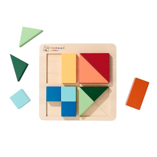 Eichhorn – Montessori – Formenpuzzle mit 12 verschiedenen Formen und Farben, befülle alle Quadrate, 18x18 cm groß, aus 100% FSC zertifiziertem Birken- & Lindensperrholz, ab 2 Jahren Eichhorn – Montessori – Formenpuzzle mit 12 verschiedenen Formen und Farben, befülle alle Quadrate, 18x18 cm groß, aus 100% FSC zertifiziertem Birken- & Lindensperrholz, ab 2 Jahren von Eichhorn