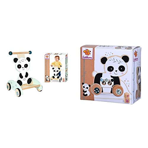Eichhorn - Panda Linie - Schiebe-Lauflernwagen, teilmontiert & - Nachziehtier, Panda mit Geräuschen und Bewegung, 15 cm lang, aus Birkenholz, ab 1 Jahr Eichhorn - Panda Linie - Schiebe-Lauflernwagen, teilmontiert & - Nachziehtier, Panda mit Geräuschen und Bewegung, 15 cm lang, aus Birkenholz, ab 1 Jahr von Eichhorn
