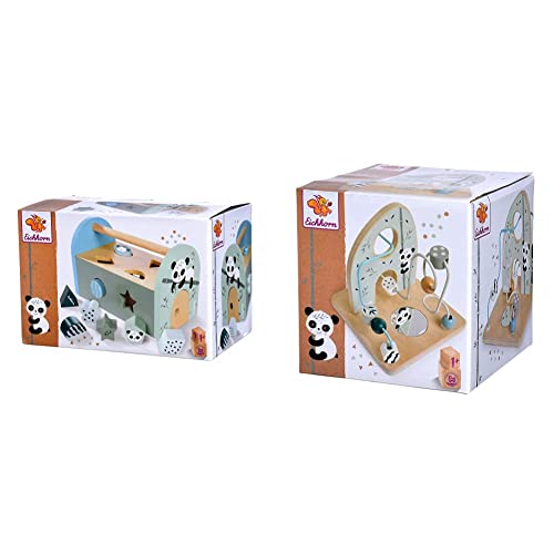 Eichhorn - Panda Linie - Steckbox, 9 teilig, 12,5x19x15 cm, ab 1 Jahr Motorikschleife zur Förderung der motorischen Fähigkeiten, 2 Schleifen, mit Spiegelfläche, 14x14x14 cm, ab einem Jahr Eichhorn - Panda Linie - Steckbox, 9 teilig, 12,5x19x15 cm, ab 1 Jahr Motorikschleife zur Förderung der motorischen Fähigkeiten, 2 Schleifen, mit Spiegelfläche, 14x14x14 cm, ab einem Jahr von Eichhorn