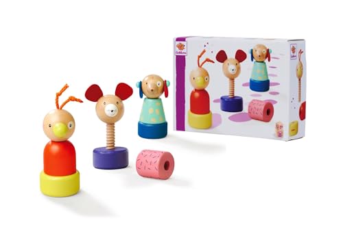 Eichhorn – Schraubfiguren Friends mit 3 süßen Tiermotiven, Förderung der Feinmotorik durch Zusammen und Auseinanderschrauben, pro Figur 13 cm hoch, aus 100% FSC zertifiziertem Birkenholz, ab 2 Jahren Eichhorn – Schraubfiguren Friends mit 3 süßen Tiermotiven, Förderung der Feinmotorik durch Zusammen und Auseinanderschrauben, pro Figur 13 cm hoch, aus 100% FSC zertifiziertem Birkenholz, ab 2 Jahren von Eichhorn