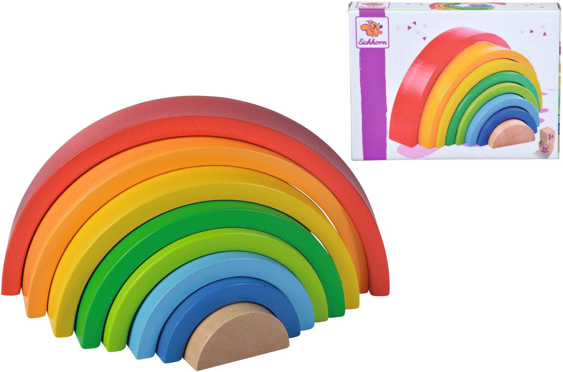 Eichhorn Stapelwürfel Regenbogen, Babyspielzeug von Eichhorn