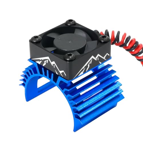 Eighosee 540 550 3650 3660 3674 Motorkühlkörper-Lüfter RC-Auto-Kühlerlüfter Motorkühlkörper-Kühler Kühlrippe Blau & Schwarz von Eighosee