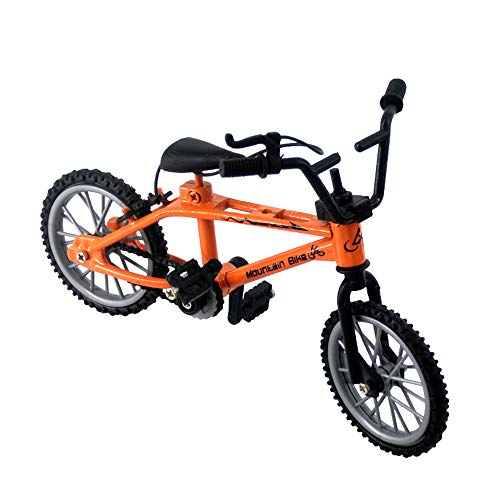 Eighosee Mini-Mountainbike-Modell aus Legierung für 1/10 RC Crawler Axial SCX10 TRX4 D90 CC01 Dekoration, Orange von Eighosee
