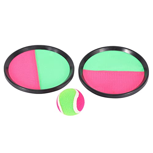 Eighosee Outdoor-Sportspiel, 2 x Disc, 1 x Ballspiel mit Nylon-Aufkleber-Clip (grün/rosa) von Eighosee
