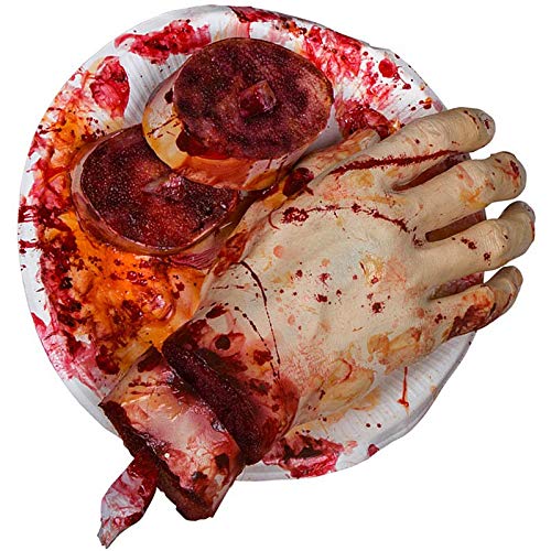 Eighosee Set mit abgetrennten Händen, Füßen, gruselig, blutig, gebrochene Körperteile, Requisiten, Dekoration, Hautfarbe (gebrochene Hand) von Eighosee