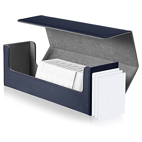 Eighosee für Pult Box 400 Karten Pult Box Karten Box Zur Aufbewahrung Deck Box PU Leder Deck Box für Sammeln Karten Spiele (Blau) von Eighosee