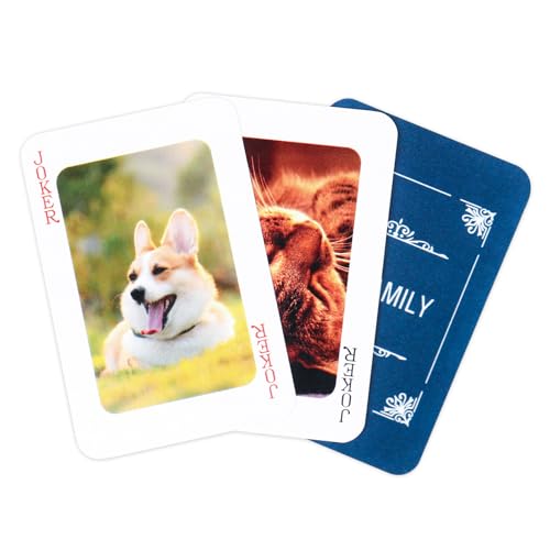 EinzigGeschenk Personalisierte Pokerkarten - Hochwertige Pokerkarten mit Fotos, Texten & Design - Individuell Gestaltbare Geschenke für Hochzeit, Party, Weihnachten & mehr (1 Foto) von EinzigGeschenk
