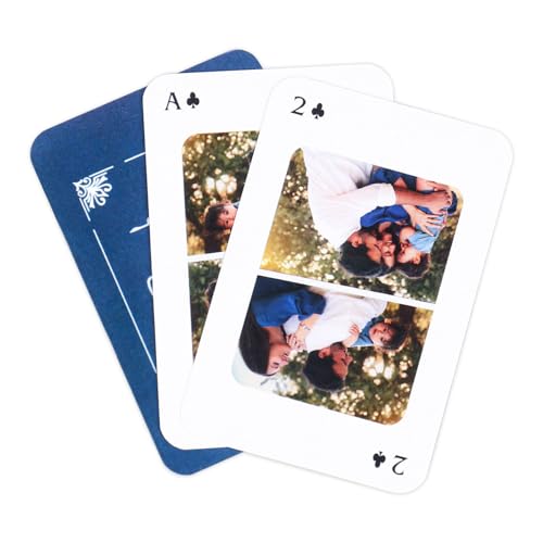 EinzigGeschenk Personalisierte Pokerkarten - Hochwertige Pokerkarten mit Fotos, Texten & Design - Individuell Gestaltbare Geschenke für Hochzeit, Party, Weihnachten & mehr (2 Fotos) von EinzigGeschenk